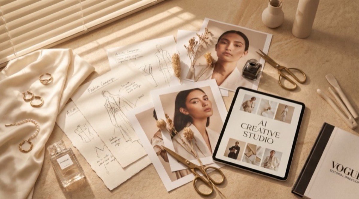 Fashion campaign background layout